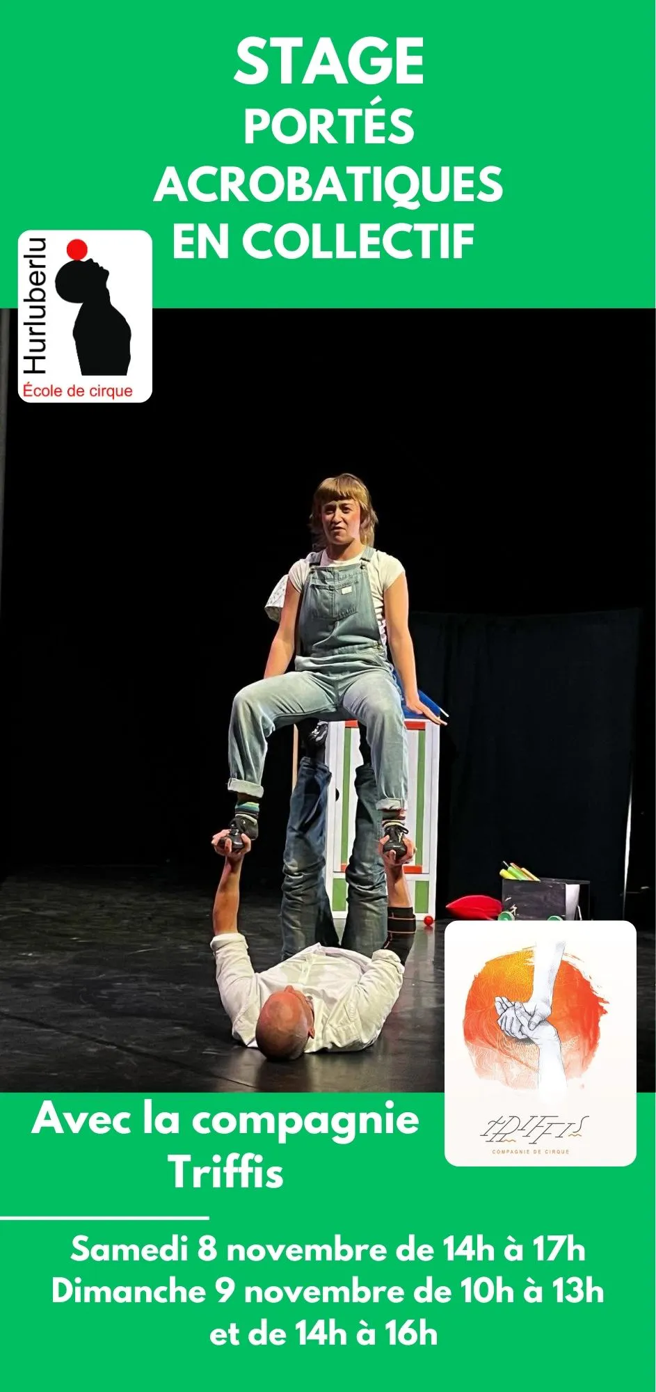 Stage portés acrobatiques en collectif avec la Compagnie Triffis_Sainte-Sigolène