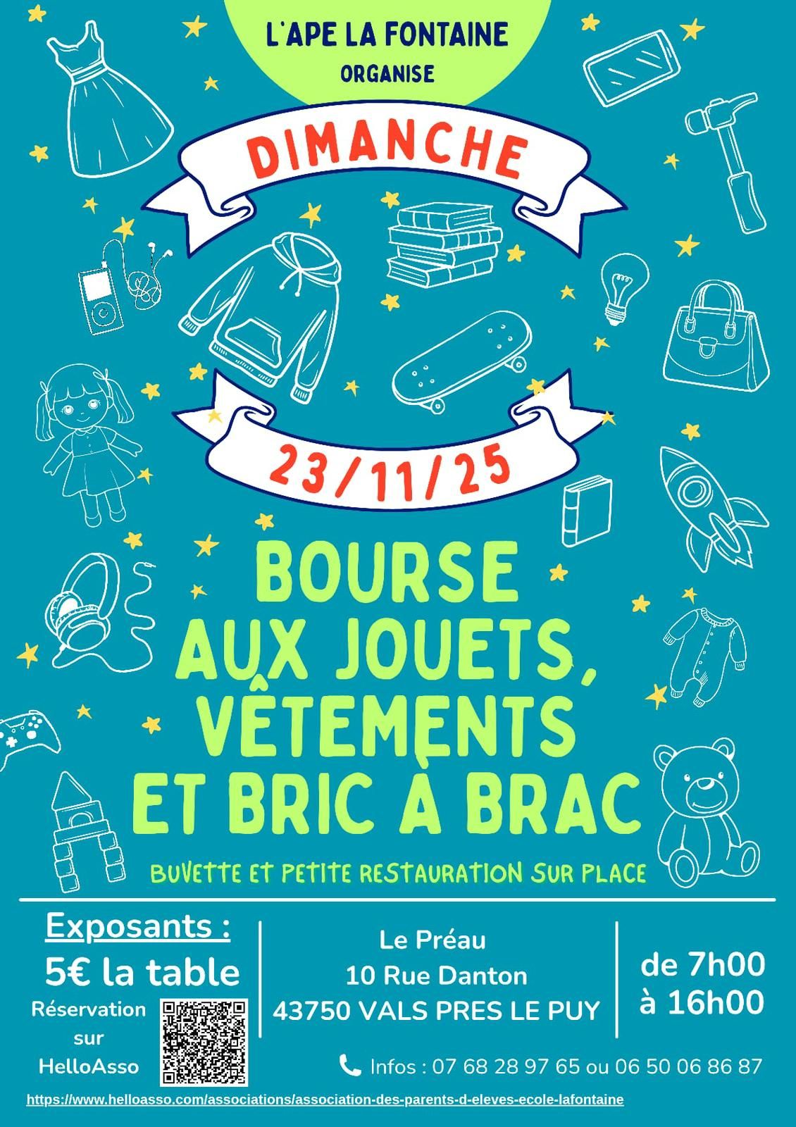 Bourse aux jouets, vêtements et bric à brac_Vals-près-le-Puy