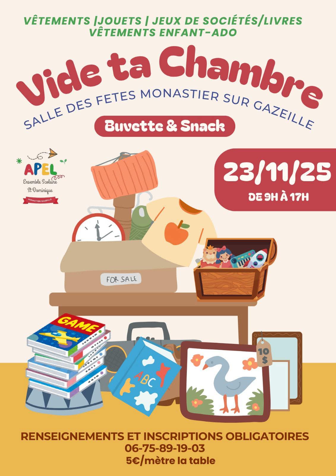 Vide ta chambre - Bourse au jouets/vêtements_Le Monastier-sur-Gazeille