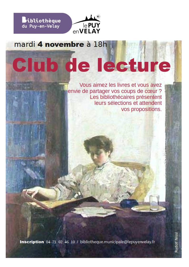 EVE_Bibliothèque du Puy : Club de lecture_Le Puy-en-Velay