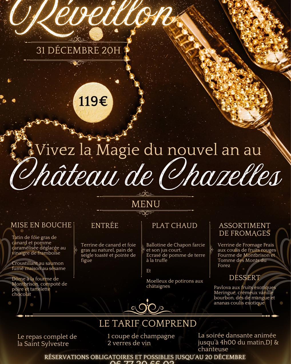 Réveillon St Sylvestre au Château de Chazelles_Saint-André-de-Chalencon