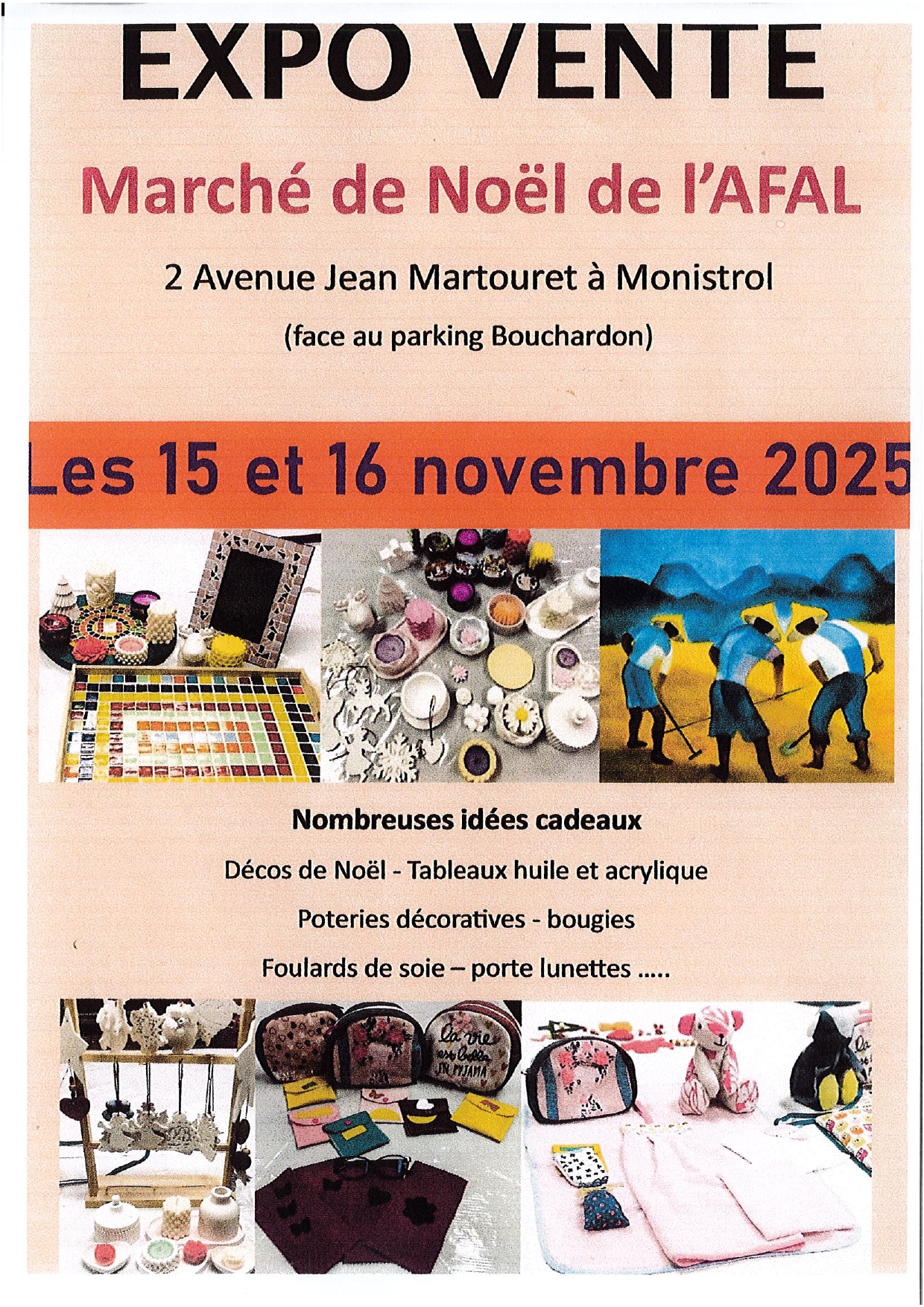 Expo vente marché de Noël de l'AFAL_Monistrol-sur-Loire