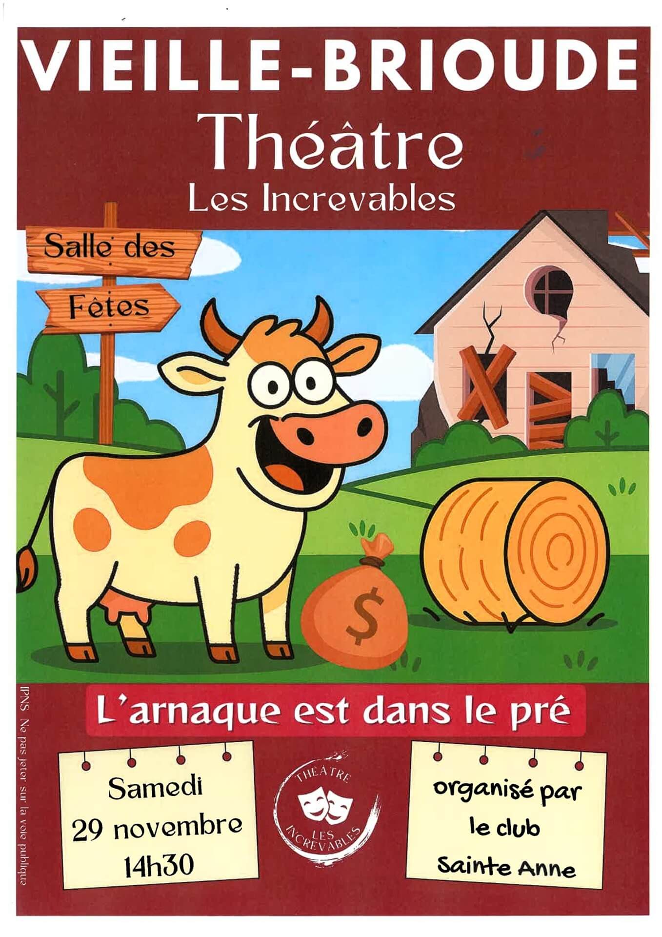 Théâtre  "L'arnaque est dans le pré"_Vieille-Brioude