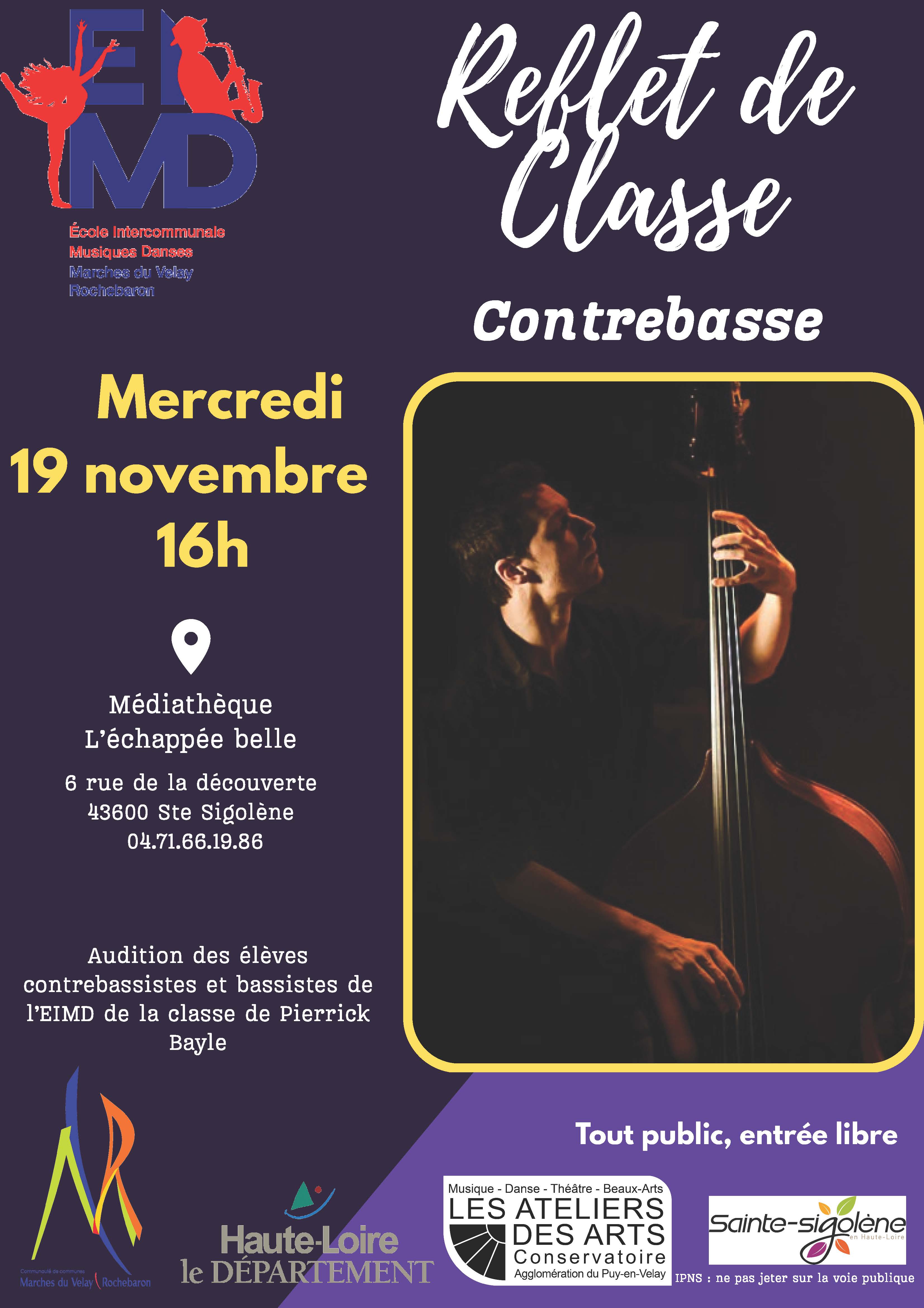 Reflet de classe : Contrebasse_Sainte-Sigolène