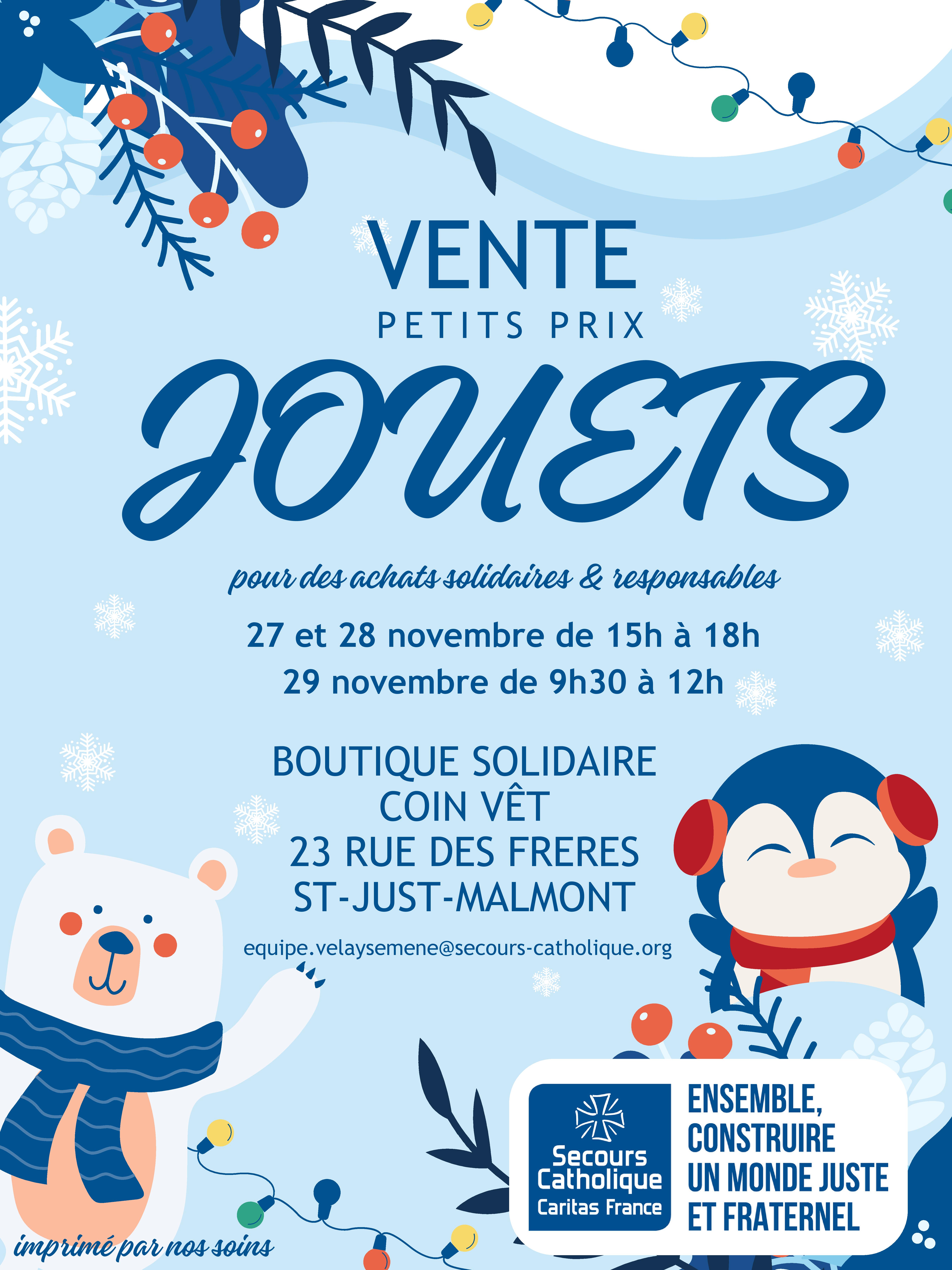 Vente de jouets et puériculture de la boutique solidaire_Saint-Just-Malmont