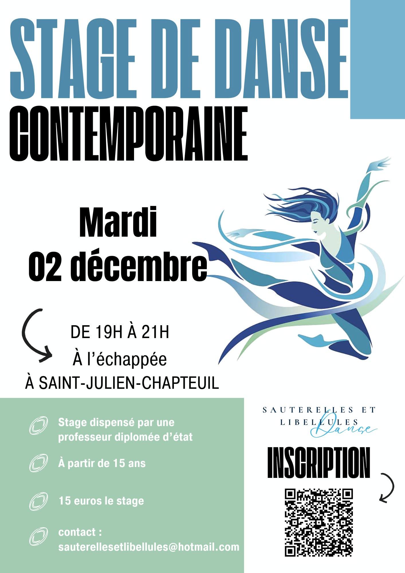 Stage de danse contemporaine pour ados_Saint-Julien-Chapteuil