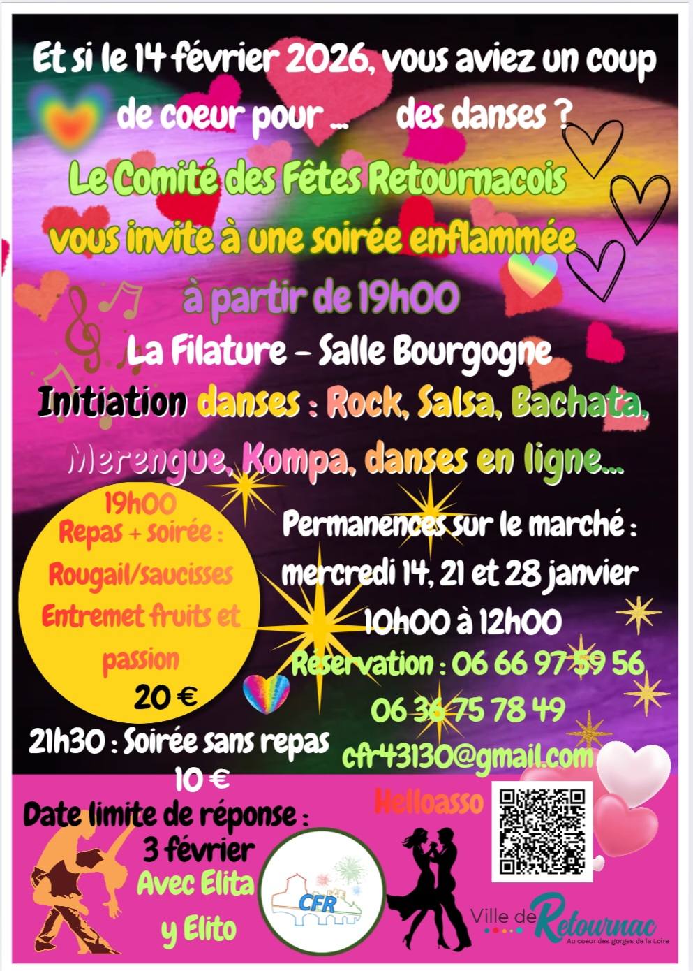 Soirée enflammée avec initiation danses et repas_Retournac