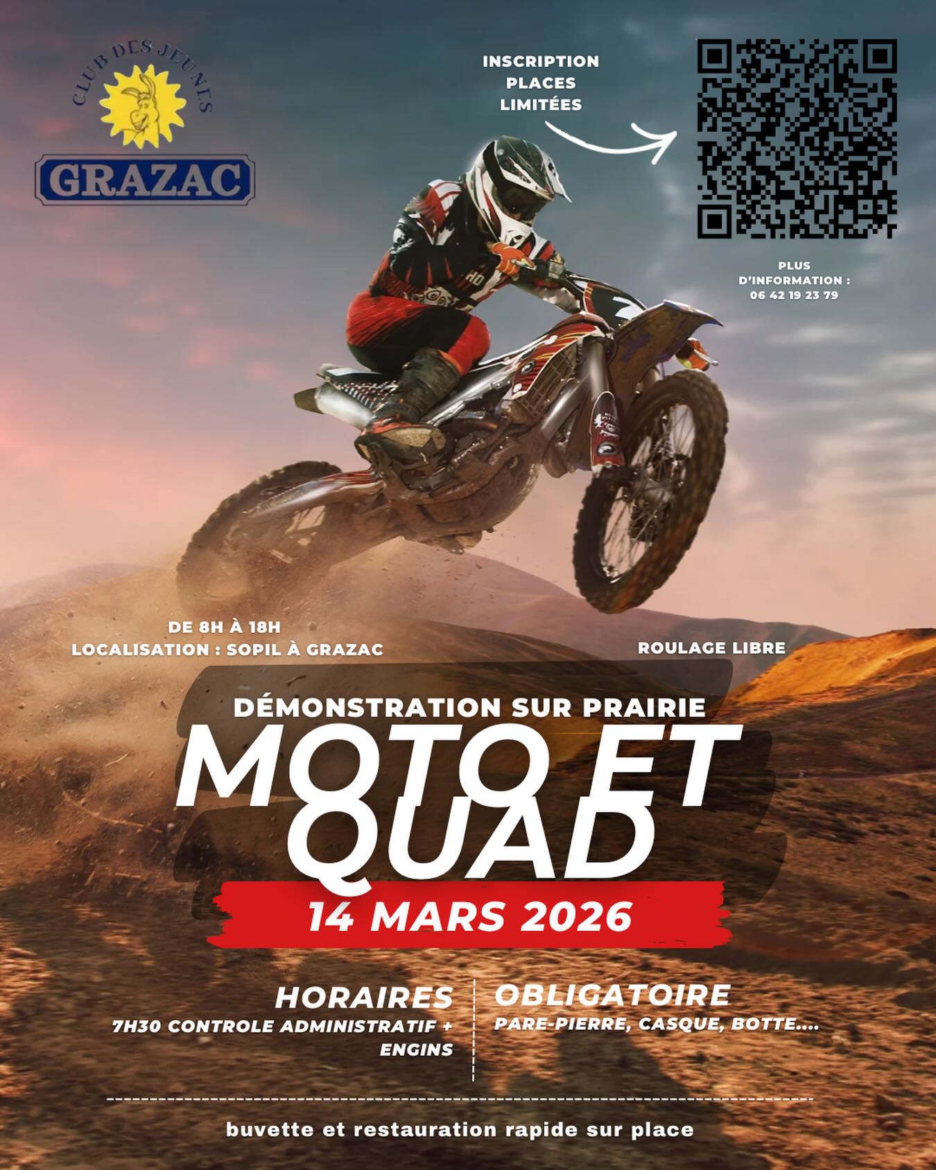 Journée moto et quad : Démonstration sur Prairie_Grazac