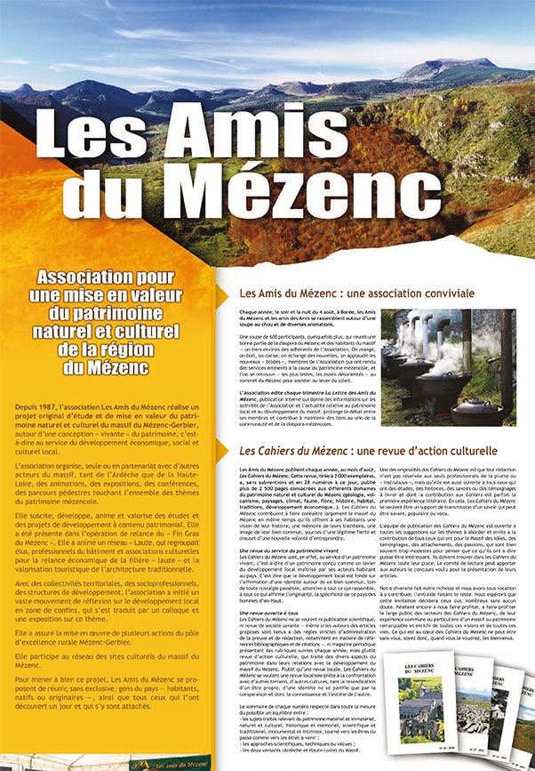 Présentation des Cahiers du Mézenc_Le Chambon-sur-Lignon