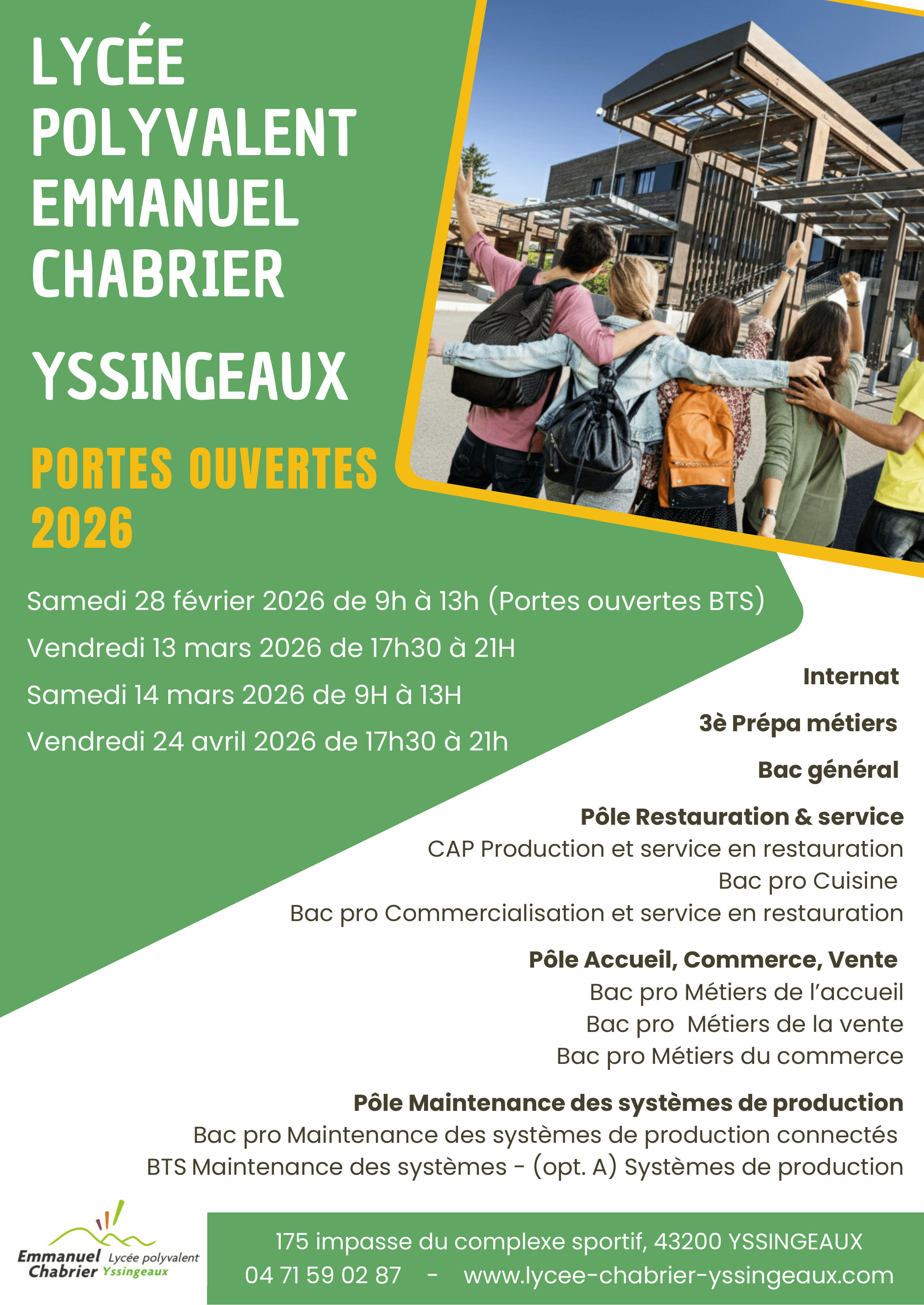Portes ouvertes lycée Emmanuel Chabrier_Yssingeaux
