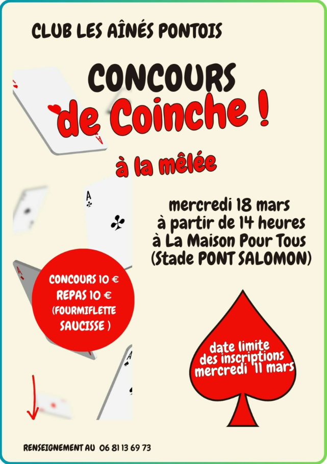 Concours de coinche des Aînés Pontois_Pont-Salomon
