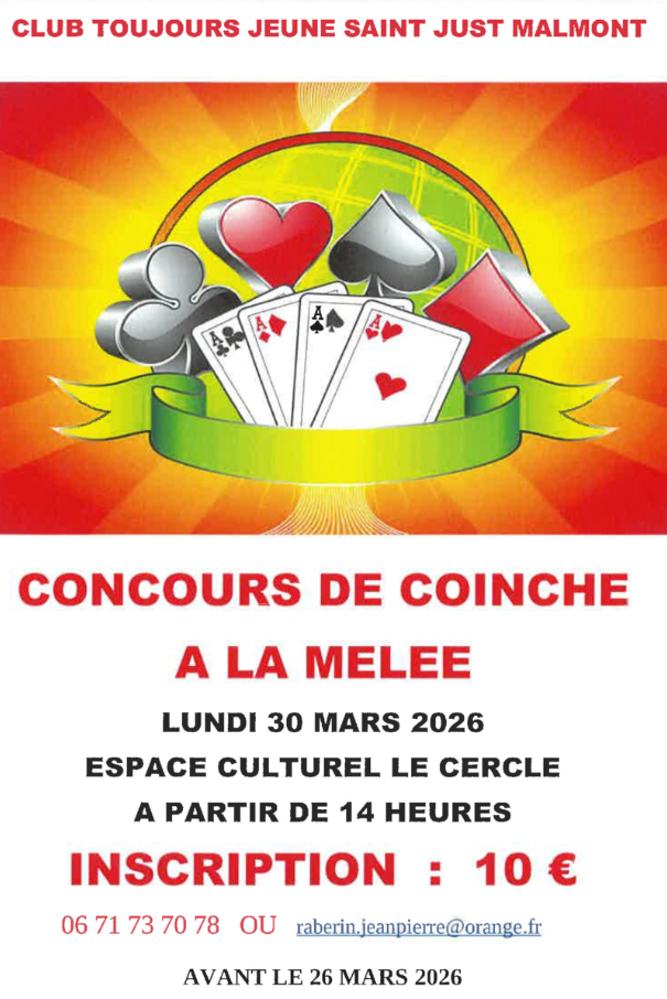 Concours de coinche du Club Toujours Jeune_Saint-Just-Malmont