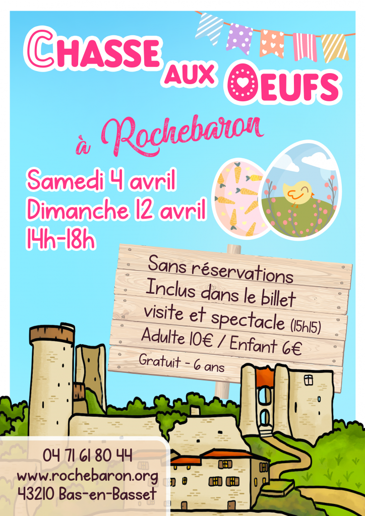 Chasse aux oeufs au château de Rochebaron_Bas-en-Basset