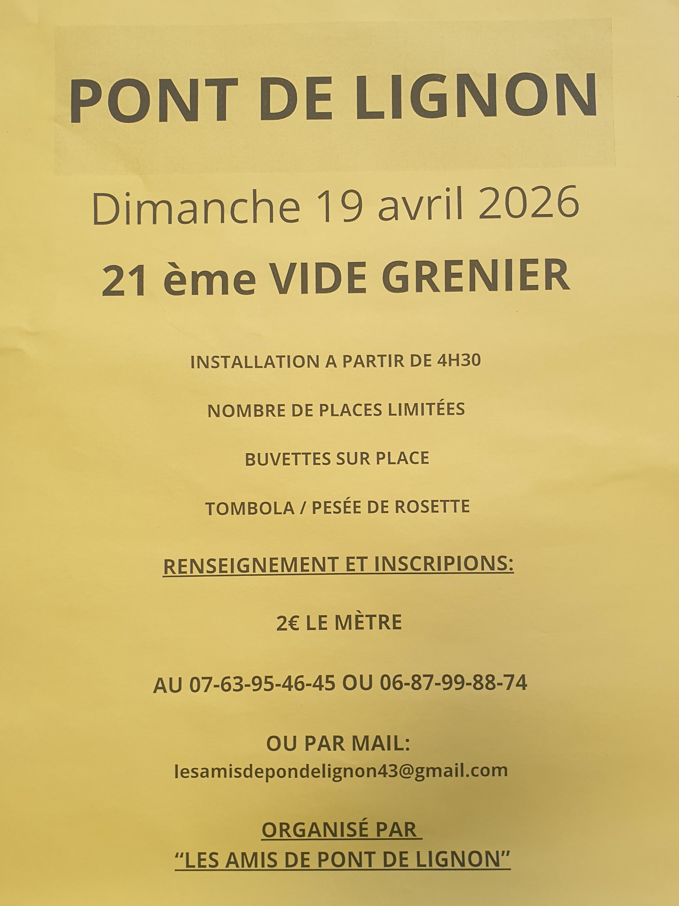 Vide Grenier de Pont de Lignon_Monistrol-sur-Loire