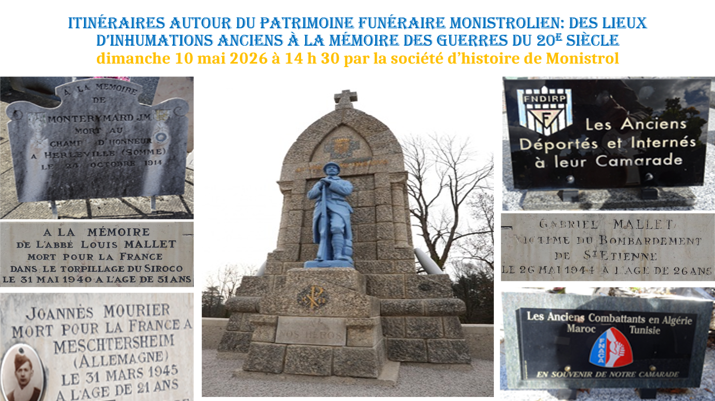 Printemps des cimetières : patrimoine funéraire et mémoire des guerres à Monistrol/Loire_Monistrol-sur-Loire