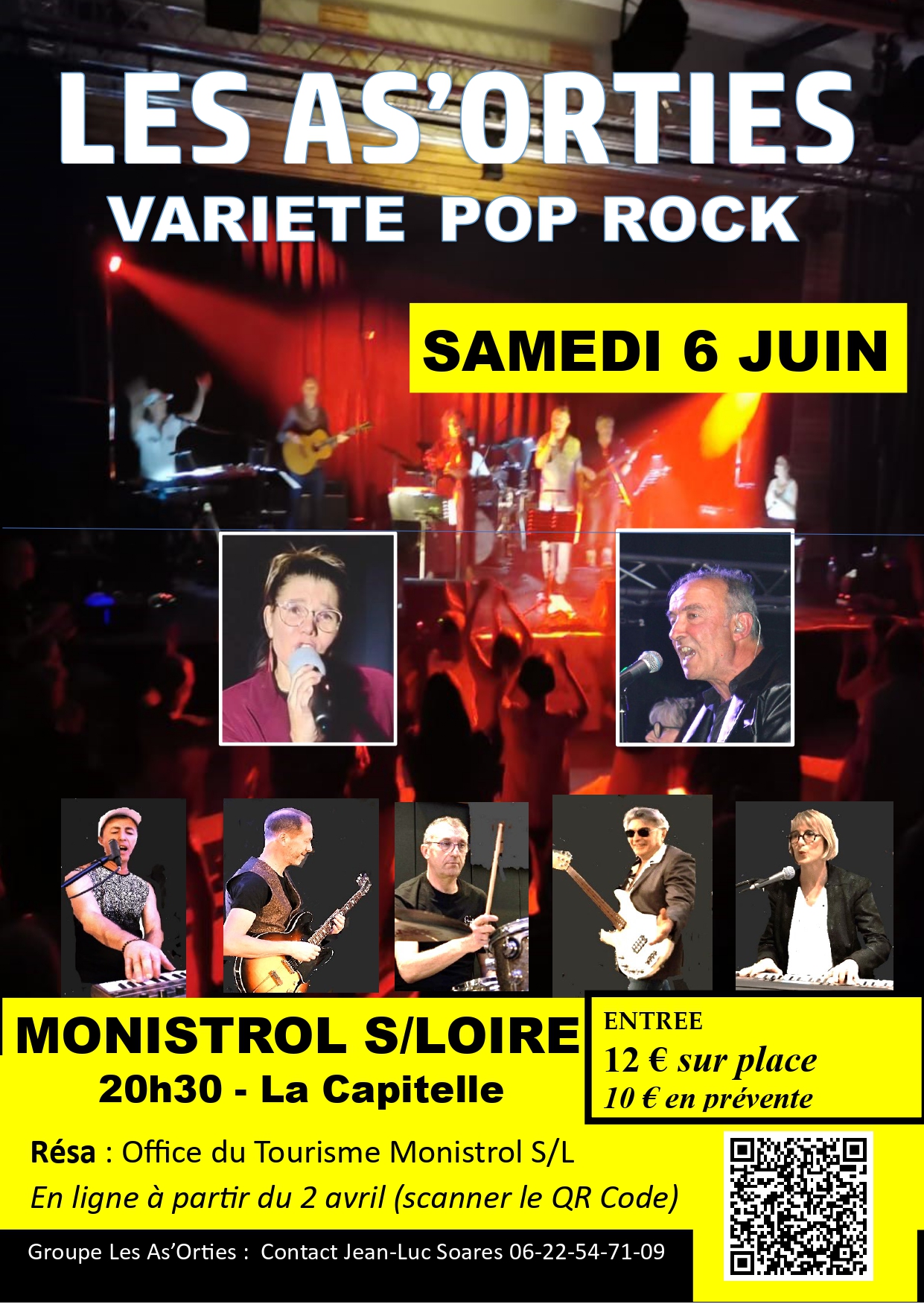 Concert : Variété pop rock avec le groupe "Les As'Orties"_Monistrol-sur-Loire