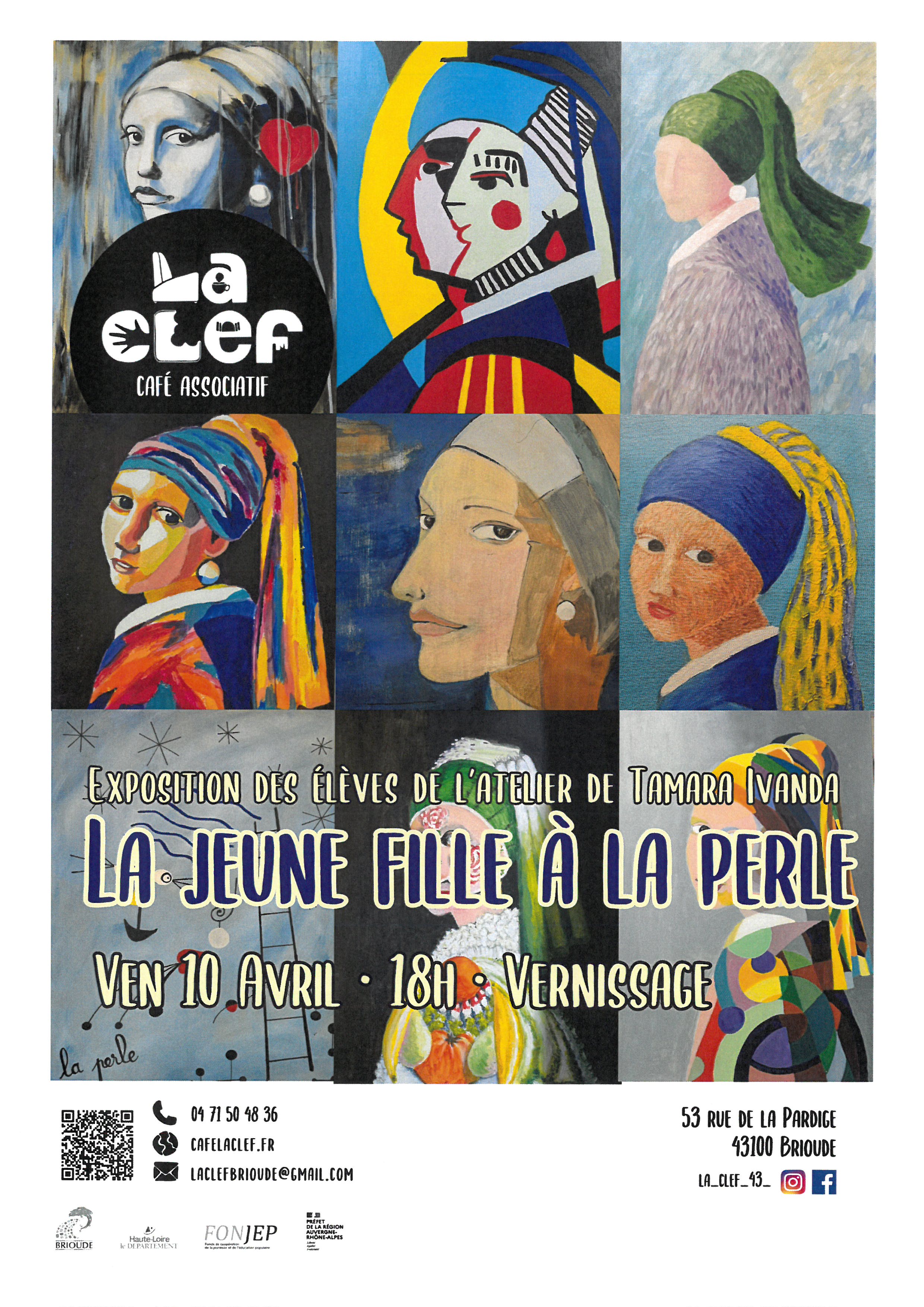 L'expo du mois à la Clef : la jeune fille à la perle_Brioude