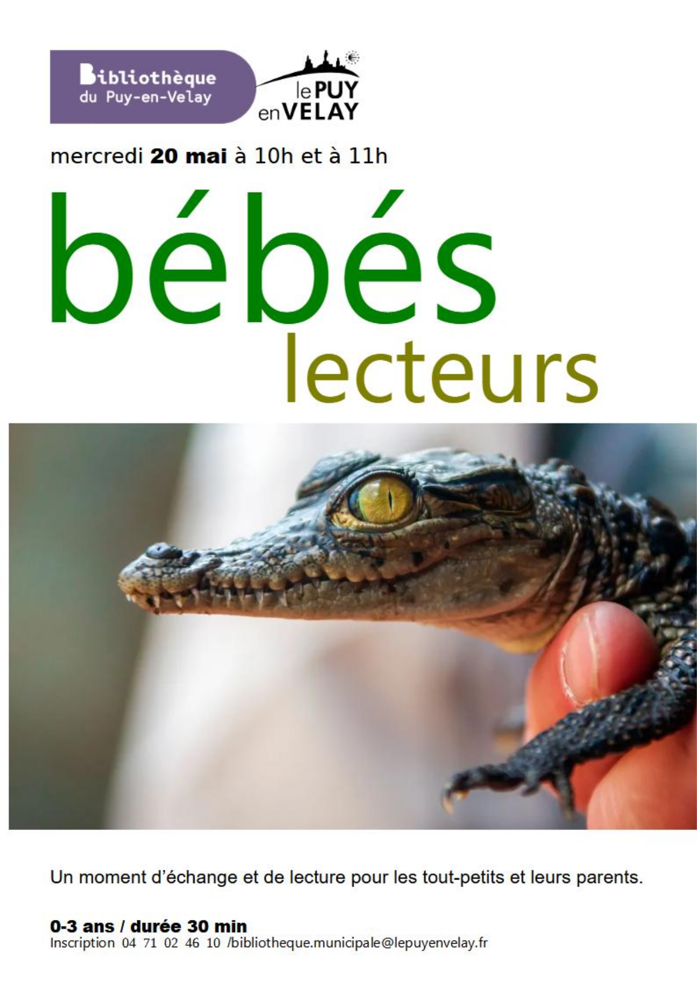 EVE_Bibliothèque du Puy : Bébés lecteurs_Le Puy-en-Velay
