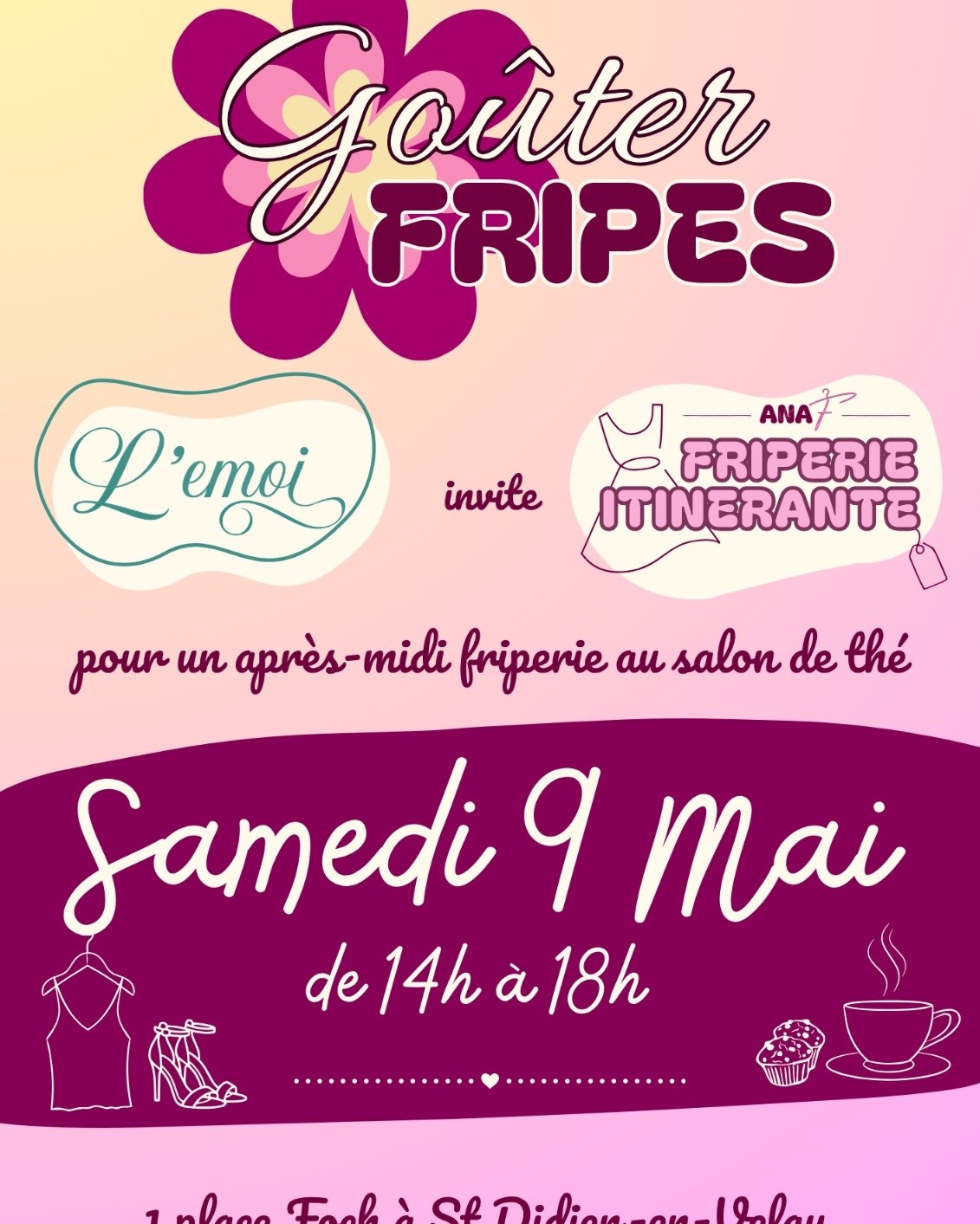 Goûter Friperie au Salon de thé L'Émoi_Saint-Didier-en-Velay