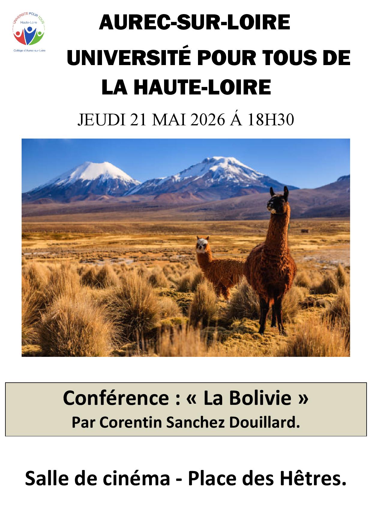 Conférence "La Bolivie"_Aurec-sur-Loire