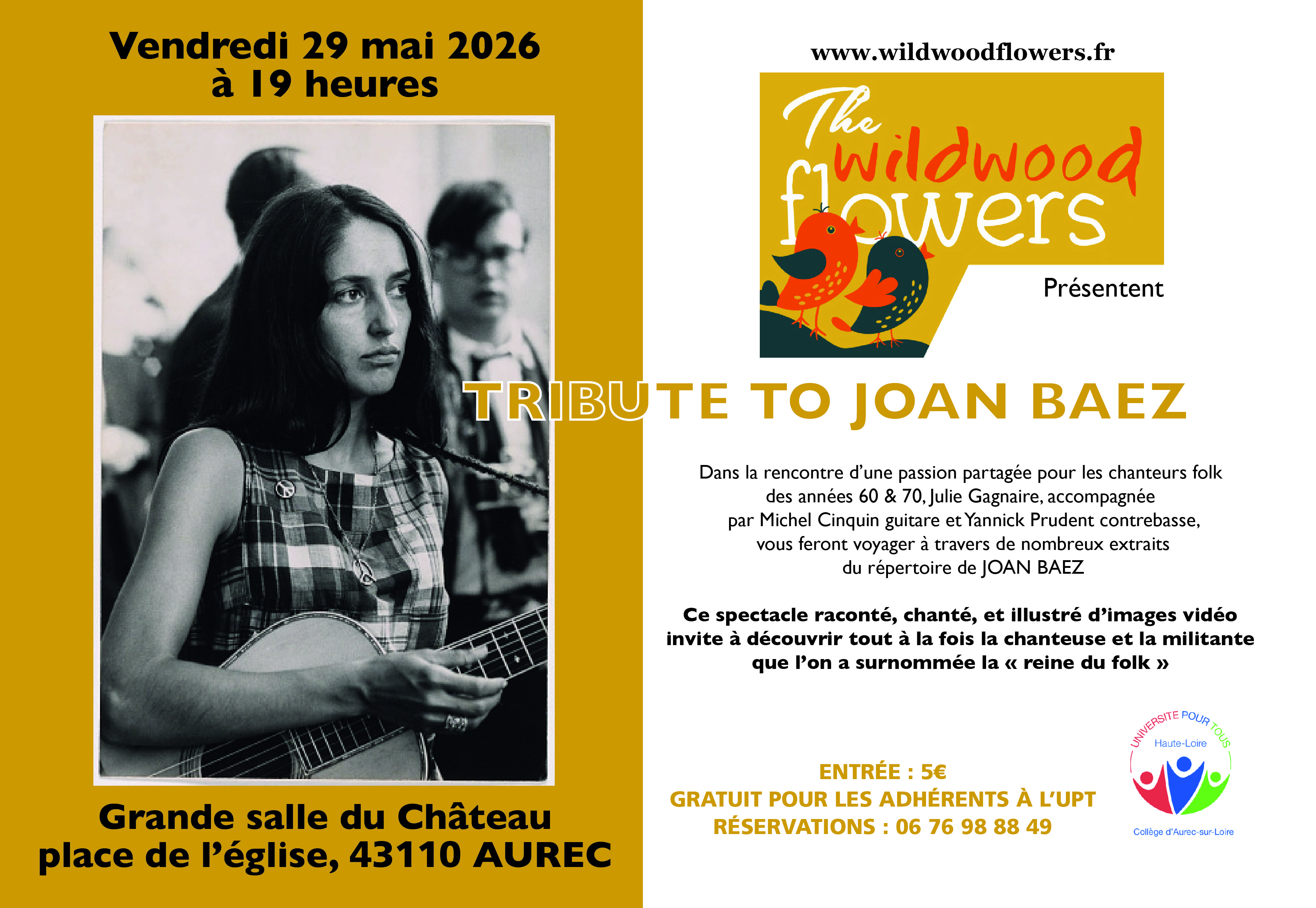 Concert "Tribute to Joan Baez"_Aurec-sur-Loire