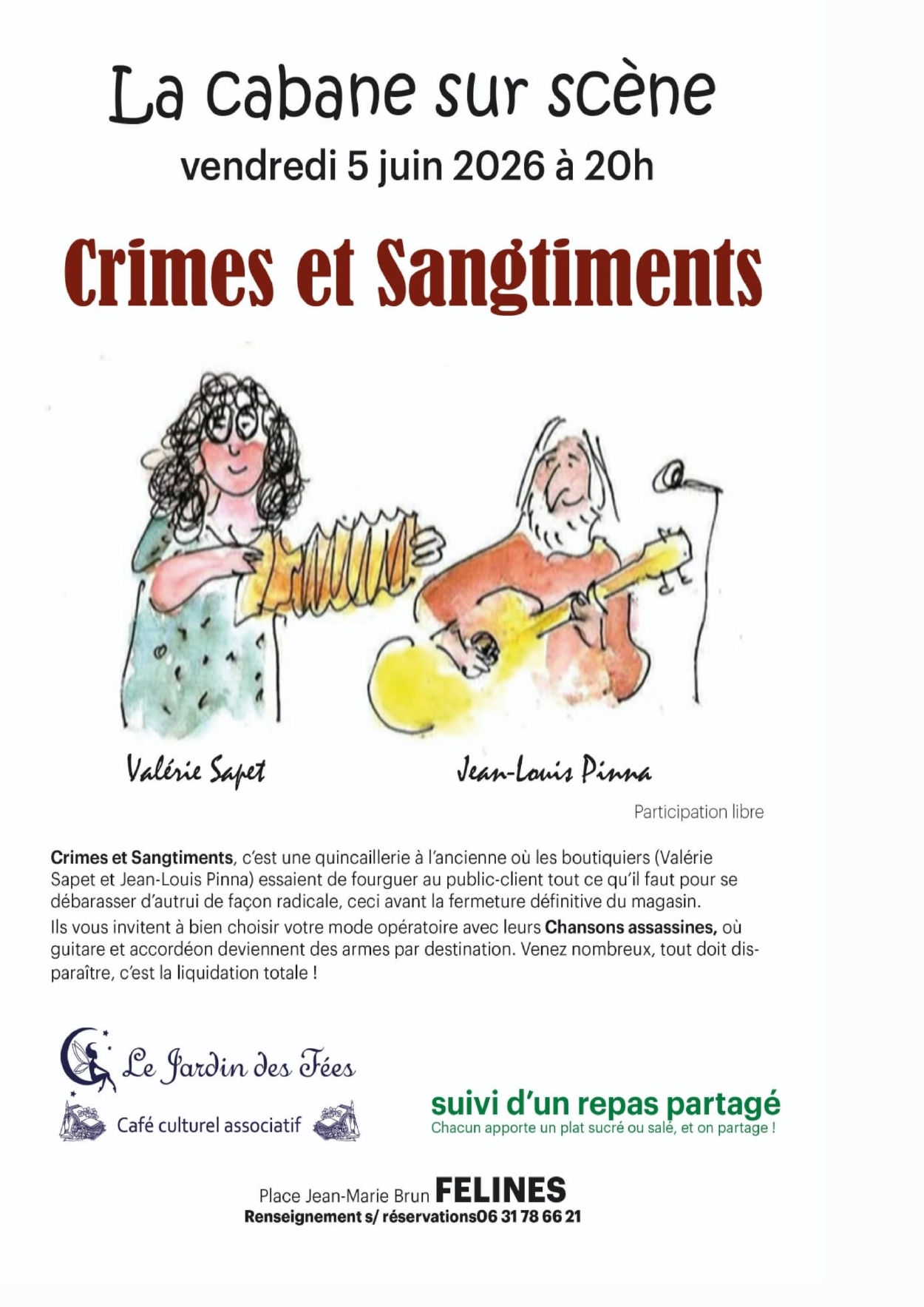 EVE-Concert "Crimes et Sangtiments"_Félines-affiche