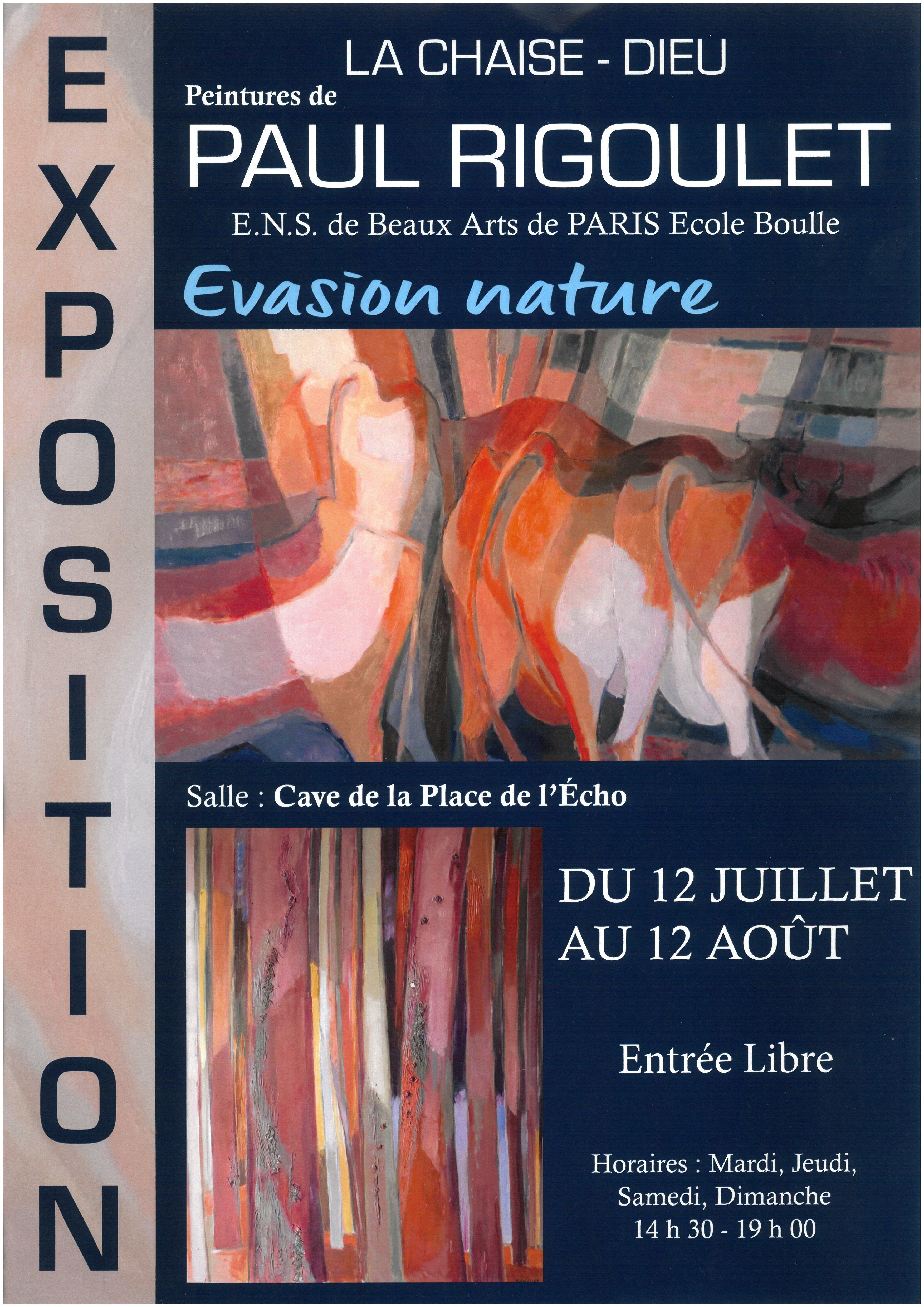 EVE-Exposition des tableaux de Paul Rigoulet_La Chaise-Dieu-Affiche