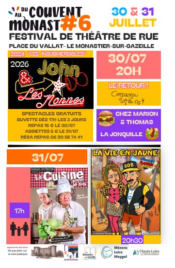 Festival du théâtre de rue : du Couvent au Monast'_Le Monastier-sur-Gazeille