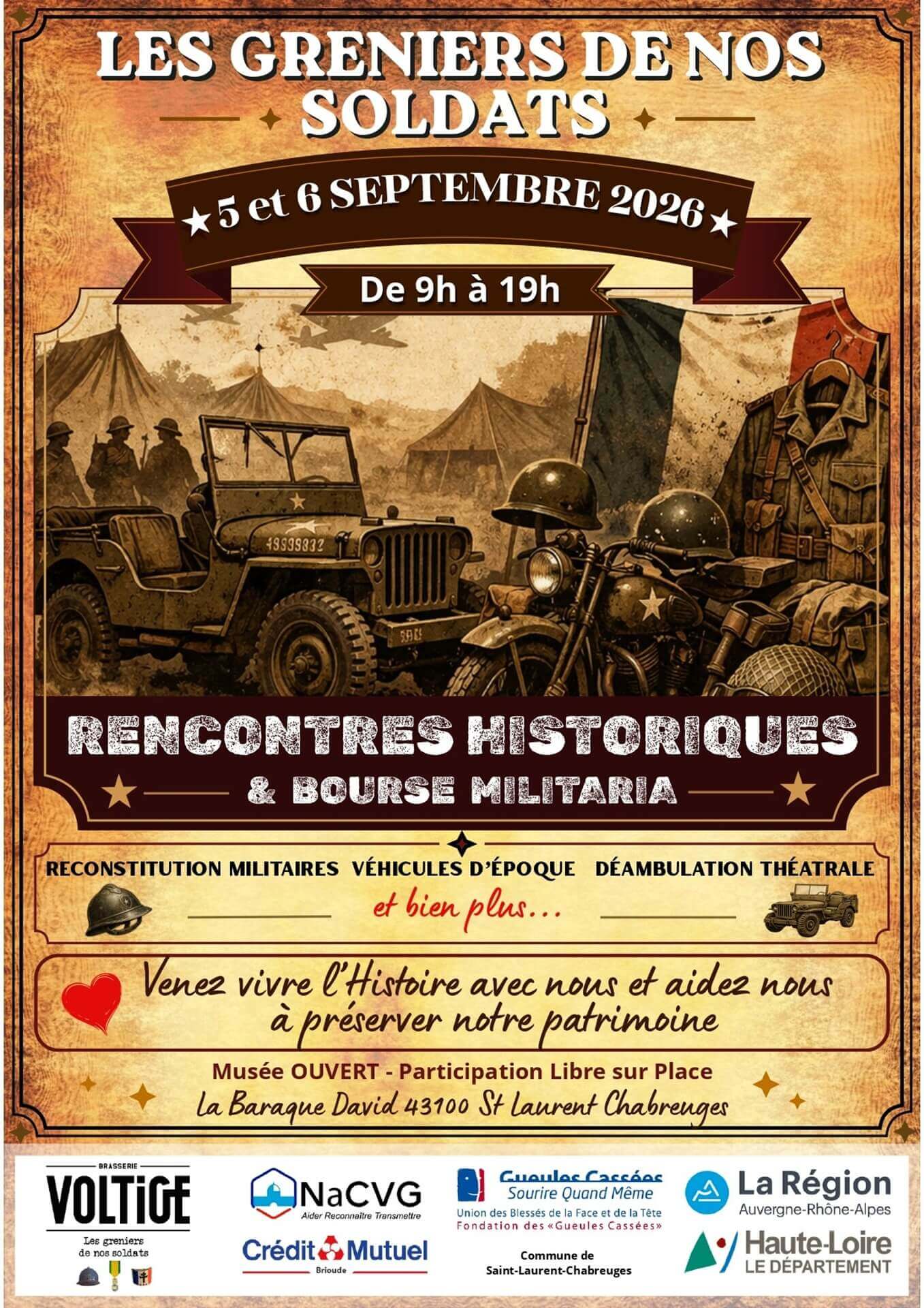 Rencontres historiques et bourse militaria_Saint-Laurent-Chabreuges