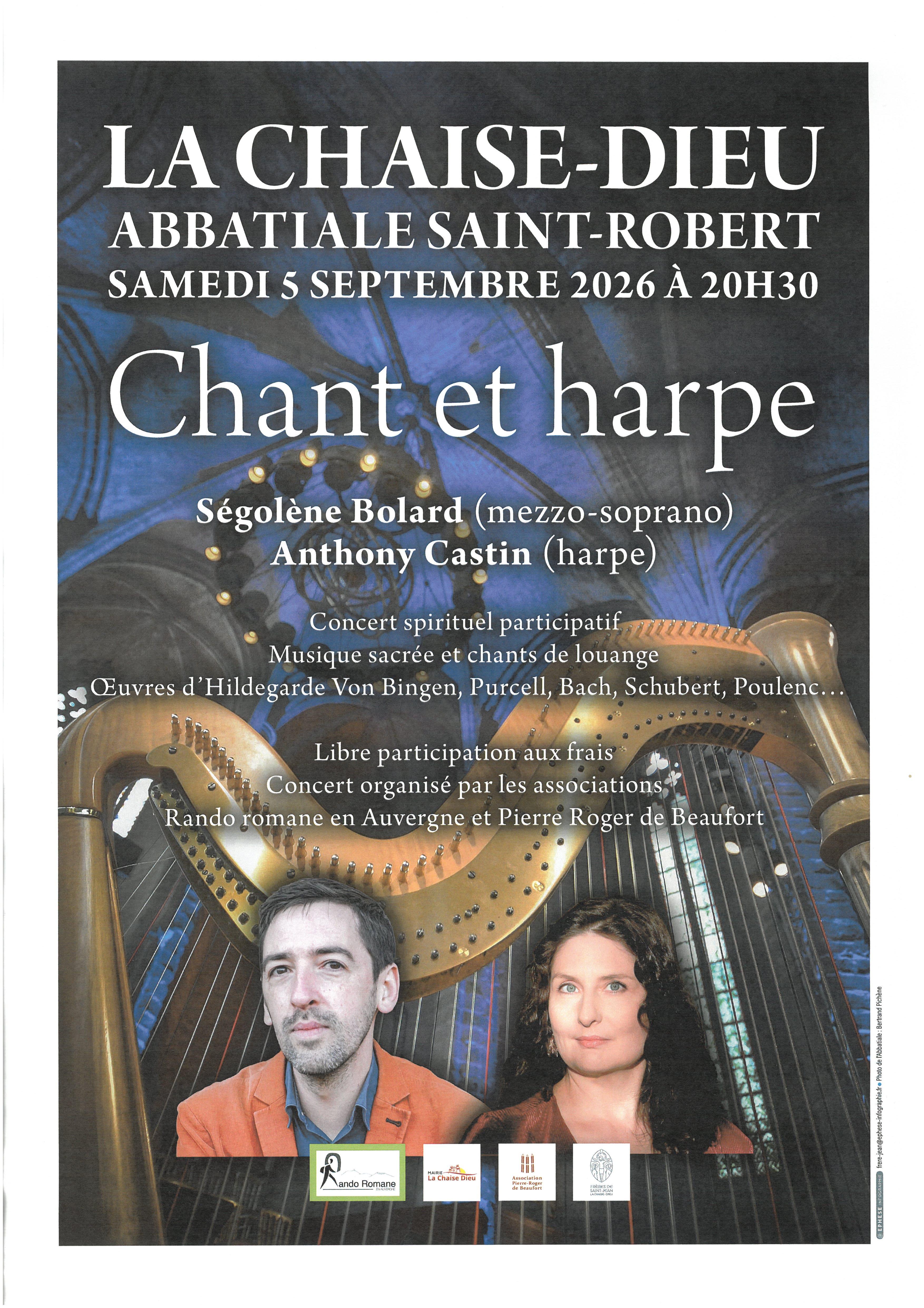 Concert Chant et Harpe_La Chaise-Dieu- Affiche
