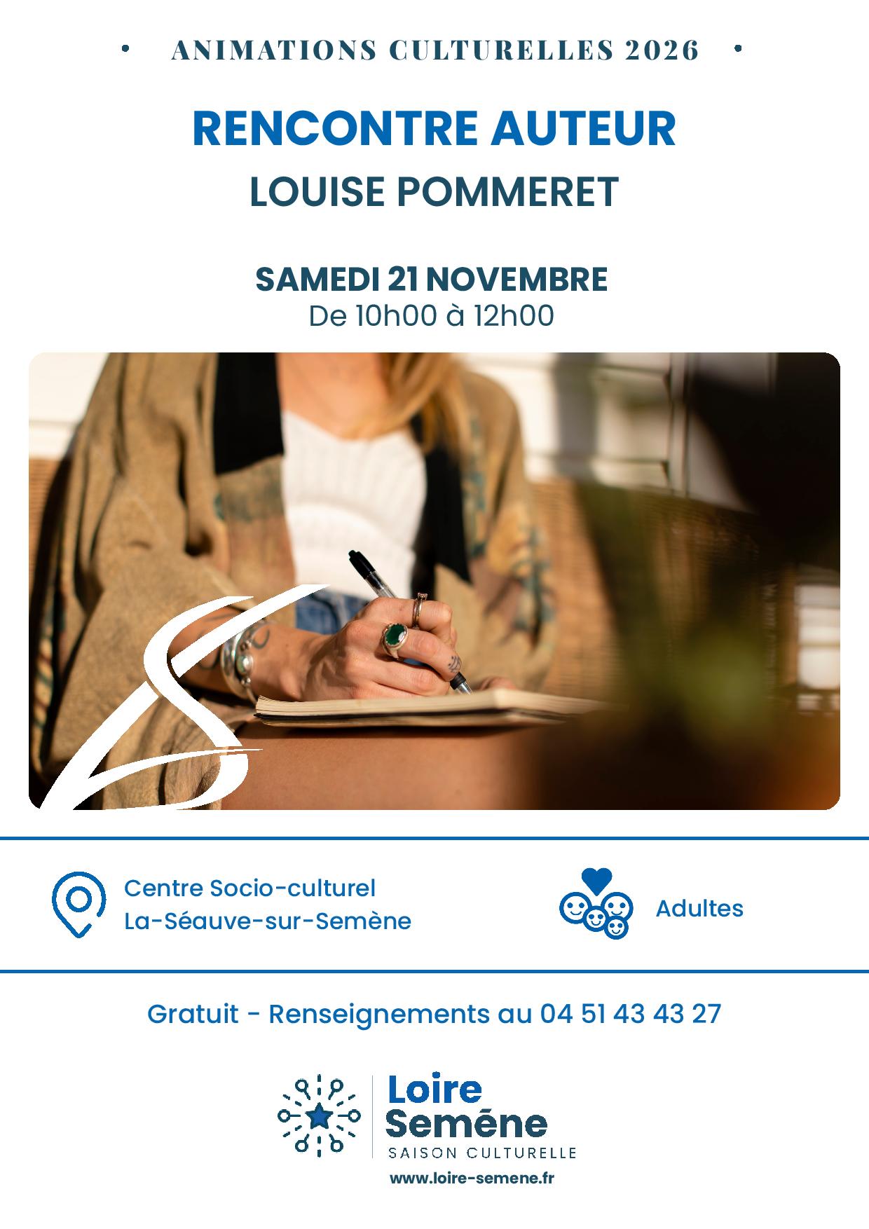 Rencontre avec l'autrice Louise Pomeret_La Séauve-sur-Semène