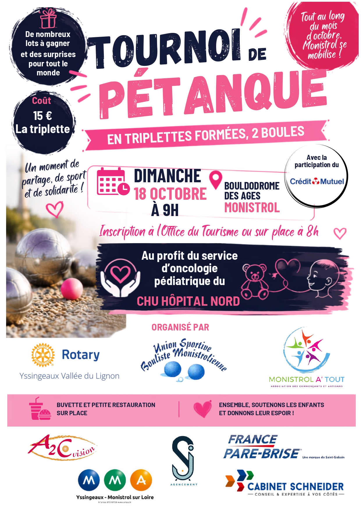 Tournoi de Pétanque Octobre Rose_Monistrol-sur-Loire