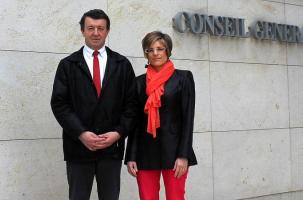 André Cornu et Laure Villard, alors conseillers départementaux en binôme.