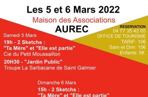 Affiche week-end de théâtre mars 2022
