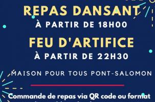 repas dansant et feu d'artifice