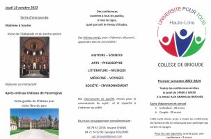 Programme UPT Brioude