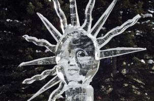 Sculpture sur glace