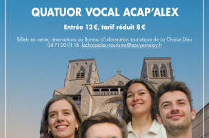 Concert "A la Lumière de Marie"  Quatuor vocal Acap'Alex_La Chaise-Dieu-affiche