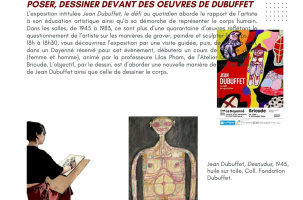 Poser, dessiner devant des œuvres de Dubuffet_Brioude