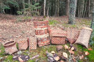 Atelier de vannerie : boîte en écorce_Sembadel