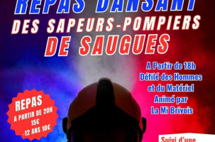 Défilé et repas des Sapeurs-Pompiers_Saugues