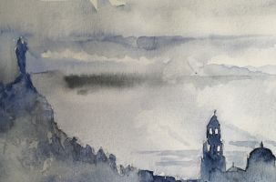 Œuvre en aquarelle de Christine Maurin