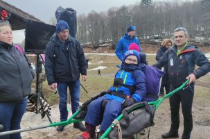 Benoit, 4 ans, accompagné de l'association "Sur le Chemin de l'espoir" du Monteil