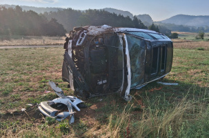 Sortie de route à Arsac-en-Velay : la voiture s'est retrouvée dans un champ