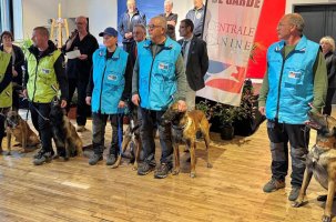 David et Christelle adhérents du club canin des sucs au championnat de France de sauvetage