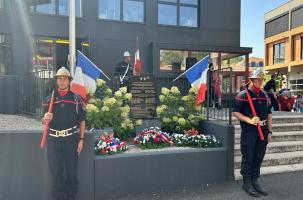 Ce samedi 19 août lors de l'inauguration de la plaque commémorative au Puy.