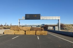 Les agriculteurs sur l'A71