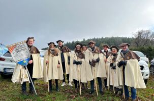 La confrérie des champignons sylvestres à la foire de Saint-Bonnet-le-Froid en 2022