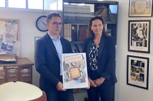 Corinne Bringer, Conseillère départementale déléguée à la Culture et jean-Bernard Mone, Directeur des Archives départementales de la Haute-Loire