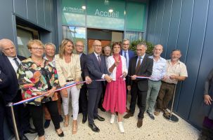Marie-Agnès Petit, Présidente du Département de la Haute-Loire, inaugure un grand projet.
